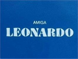 Top of cartridge artwork for Leonardo on the Commodore Amiga.